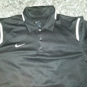 Black Nike Dri-Fit Polo Shirt